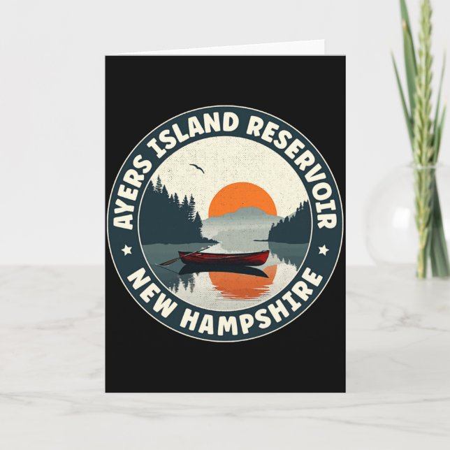 Carte Ayers Island Reservoir New Hampshire T Shirt  (Devant)