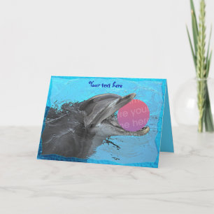 Carte Ayez l'amusement avec un dauphin (modèle 2)