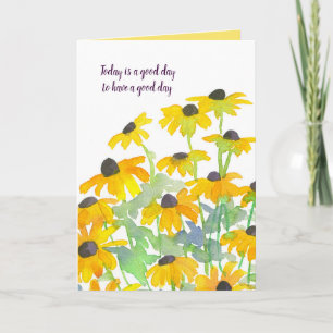 Carte Ayez les fleurs d'une Susan observées par noir de