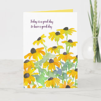 Carte Ayez les fleurs d'une Susan observées par noir de