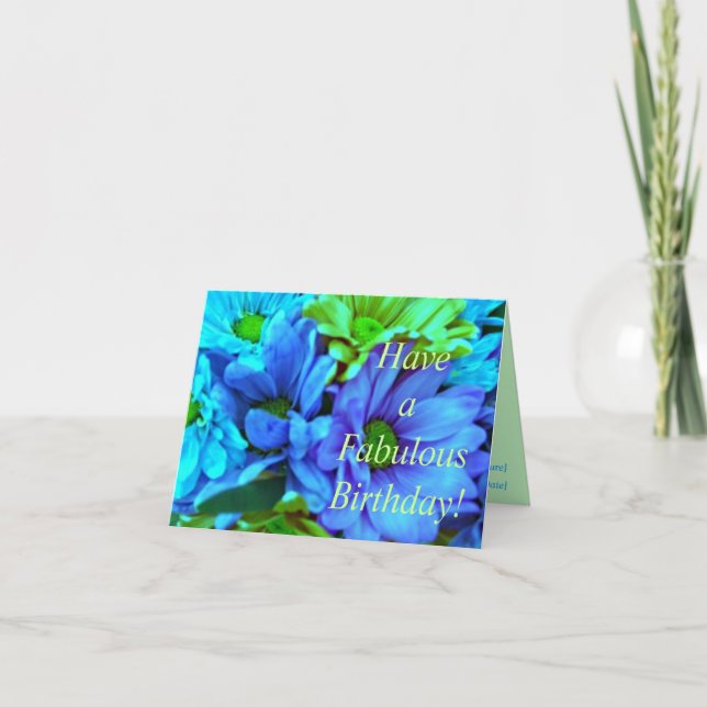 Carte Ayez un anniversaire fabuleux ! (Devant)