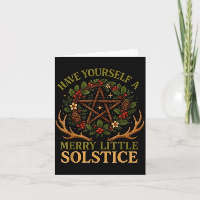 Carte Ayez un petit solstice sorcier joyeux  (Devant)