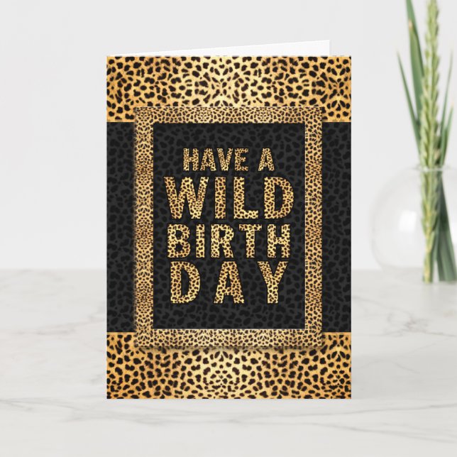 Carte Ayez un Poster de animal SAUVAGE d'anniversaire Ch (Devant)