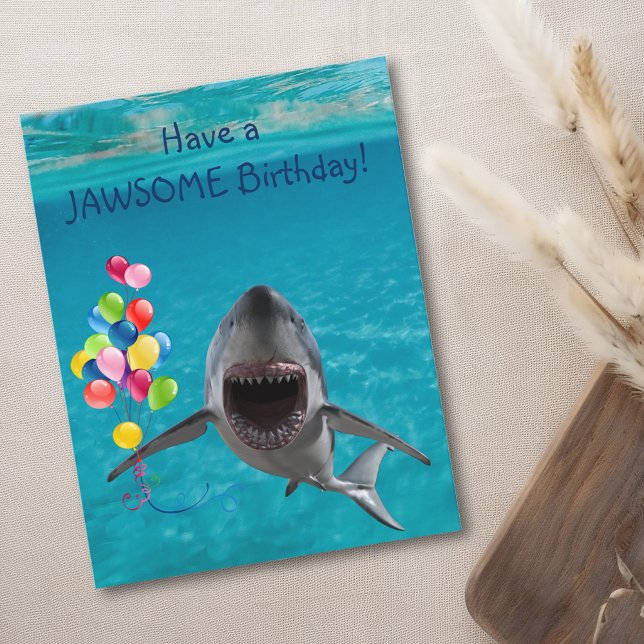 Carte Ayez un requin Jawsome Anniversaire (Créateur téléchargé)