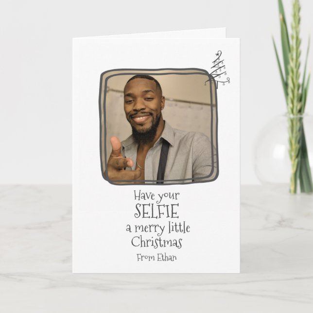 Carte Ayez Votre Selfie Un Joyeux Petit Noël (Devant)