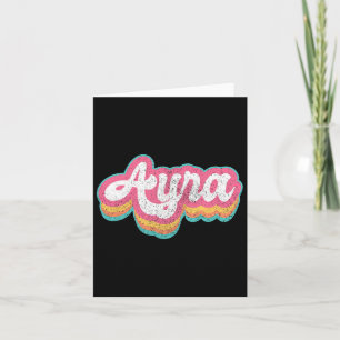 Carte Ayra prénom fille vintage 70s 80s personnalisé