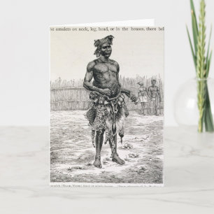 Carte Azandeh Binsa ou docteur de sorcière