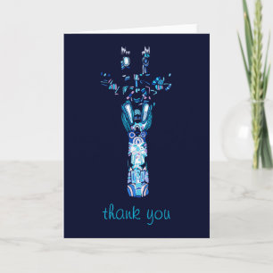 Carte Aztec Giraffe Tons De Merci Bleu