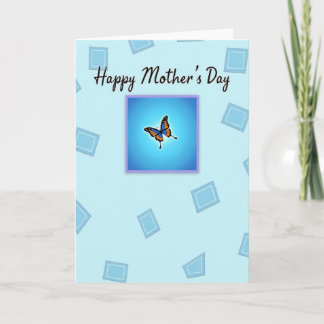 Carte Azure Butterfly Mothers Day Card