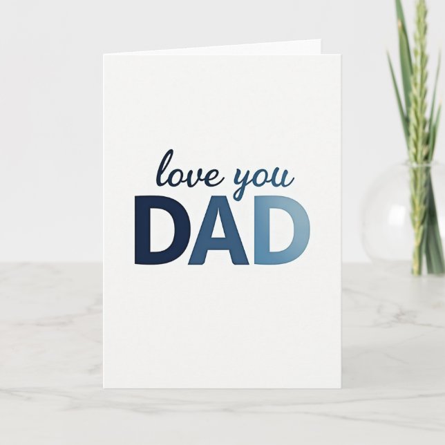 Carte Azure Love You Papa (Devant)