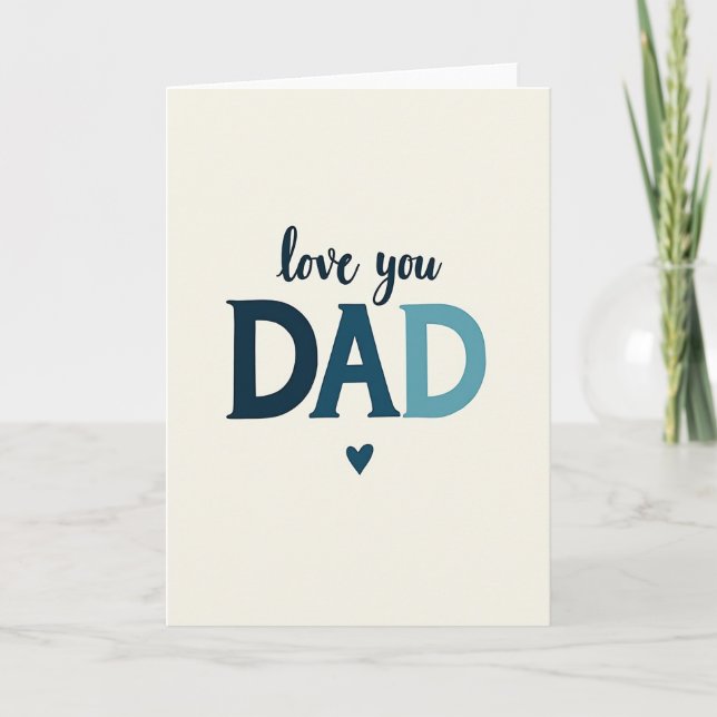 Carte Azure Papa Je T'aime (Devant)