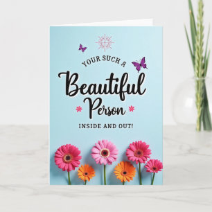 Carte Azure Papillons d'Anniversaire