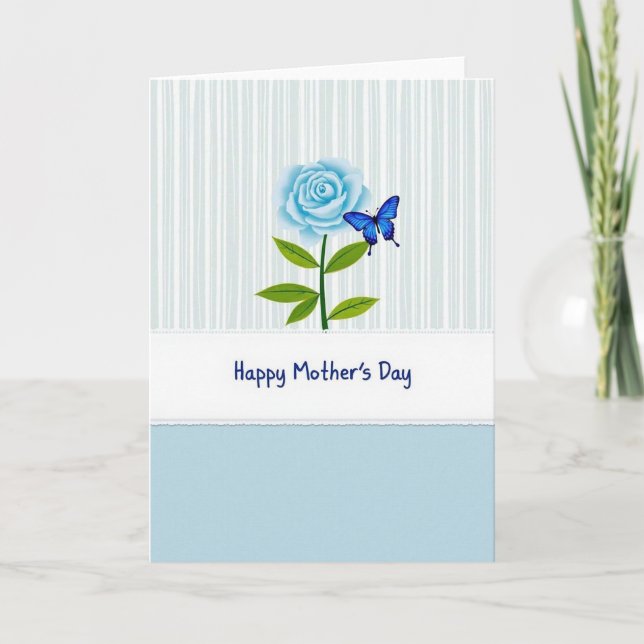 Carte Azure Rose Mothers Day Card (Devant)