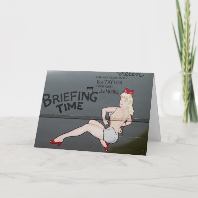 Carte B-25 Briefing Time Nose Art (Devant)