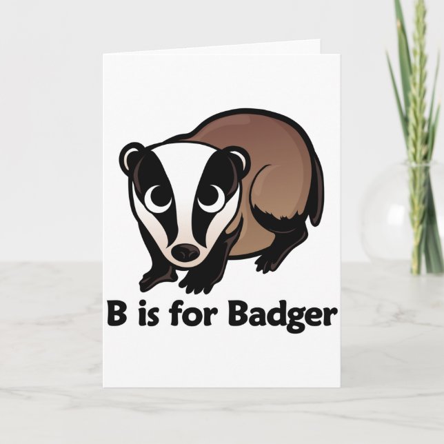 Carte B est pour Badger (Devant)