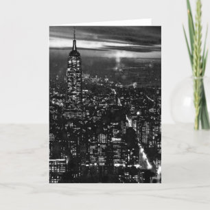 Carte B&W New York City la nuit