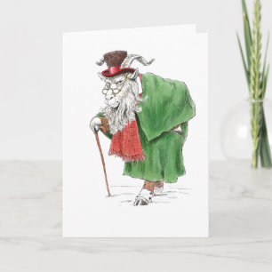 Carte Baaa, Humbug ! Ebenezer Scrooge Chèvre
