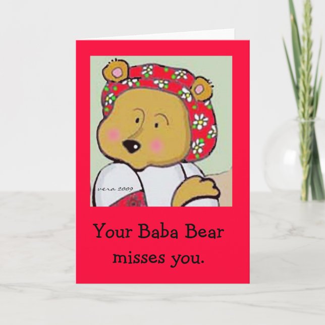 Carte Baba Bear de Vera Trembach pour personnaliser (Devant)