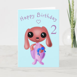 Carte Baby Birthday Card Little Bunny - Votre texte