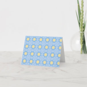 Carte Baby Blue et Yellow Starburst