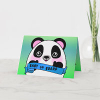 Baby Board Félicitations Birth Wish Happy Panda