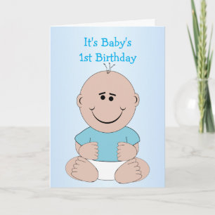 Carte Baby Boy 1er anniversaire