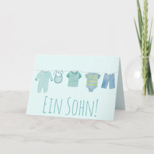 Carte Baby Boy Félicitations allemandes