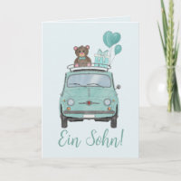 Baby Boy Fiat 500 Félicitations allemandes