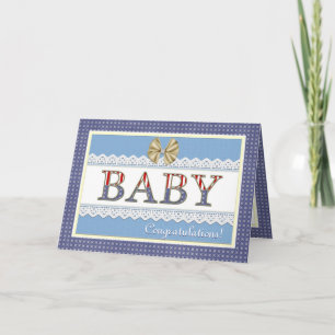 Carte Baby Boy Patriotic Félicitations Card