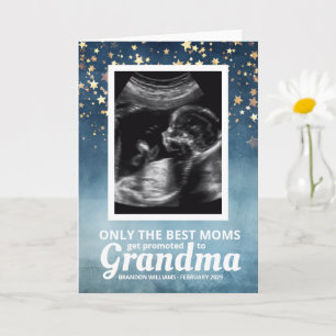 Carte Baby Boy Ultrasound Grand-mère Grossesse Faire-par