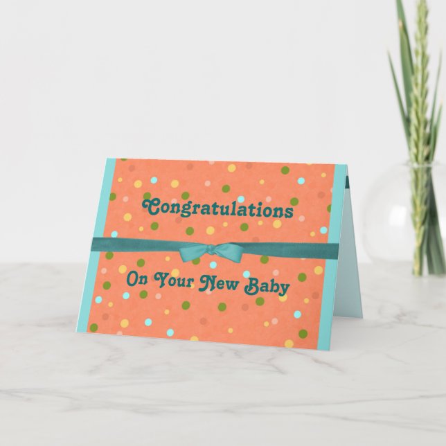 Carte Baby Bubbles Félicitations Pour Votre Nouveau Bébé (Devant)