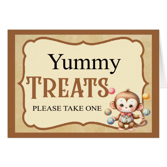 Carte Baby Circus_ Faveurs (Devant Horizontal)