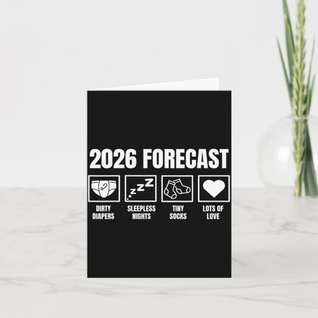 Carte Baby Coming Soon 2026 Pregnancy Announcement Forec (Devant)