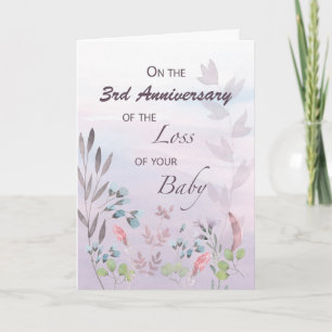 Carte Baby Custom Année 3e anniversaire de la perte
