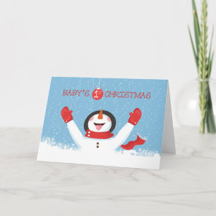 Carte Baby First Christmas Snowman