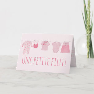 Carte Baby Girl Félicitations françaises
