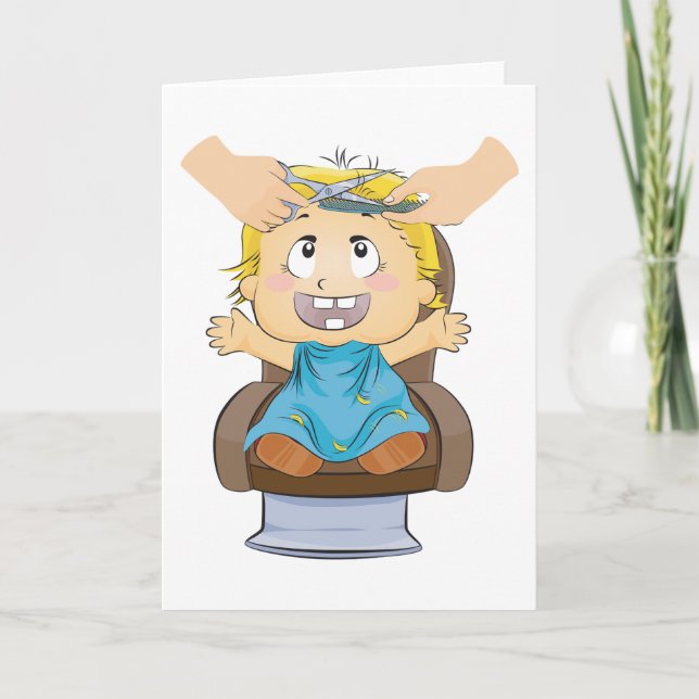 Carte Baby Obtenir Coupe de cheveux amusant Enfants Barb (Devant)