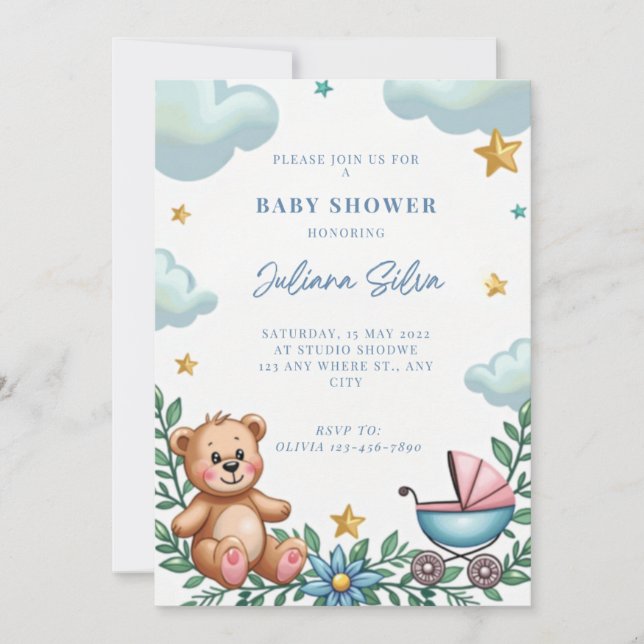carte baby shower (Devant)