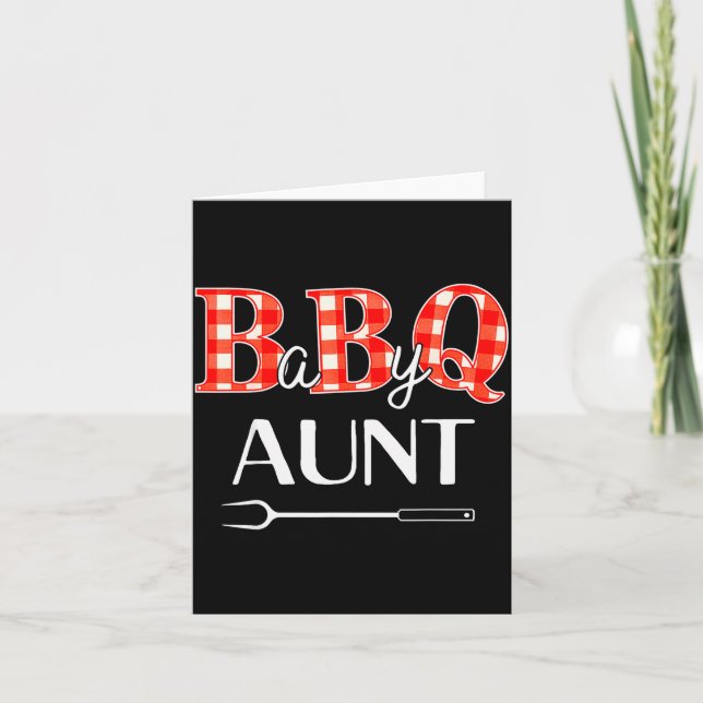 Carte Baby Shower Aunt Bbq Party Cute Matching Family  (Devant)