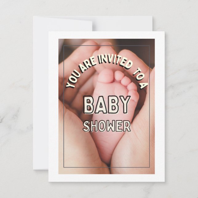 Carte baby shower, baby shower (Devant)