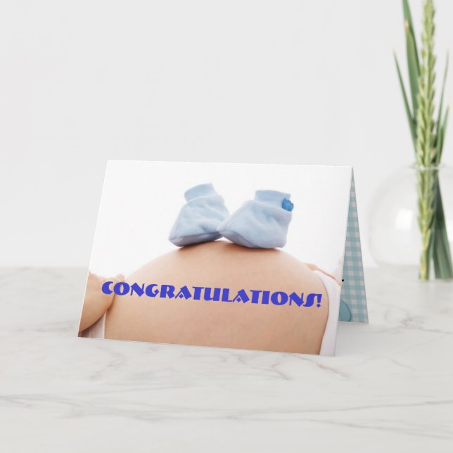 Carte Baby shower béant (Devant)