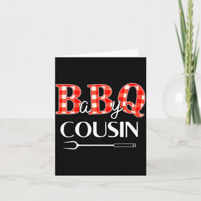 Carte Baby Shower Cousin Bbq Party Cute Matching Family  (Devant)