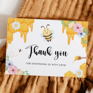 Carte Baby shower d'abeilles Merci
