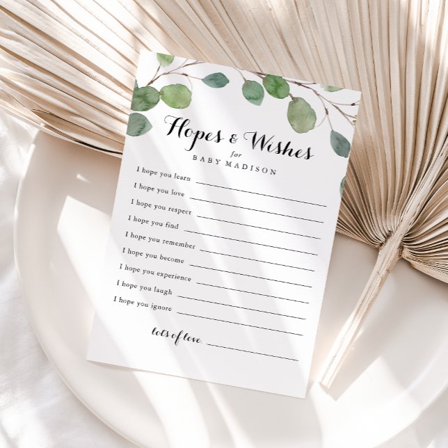 Carte Baby shower de Foliage Vert (Créateur téléchargé)