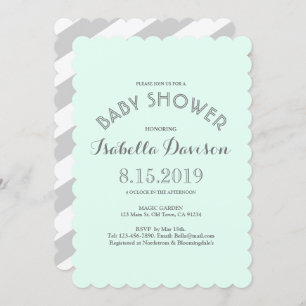 Carte Baby shower Gris Gris Mint