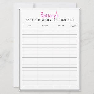 Carte Baby shower Imprimable Cadeau Tracker