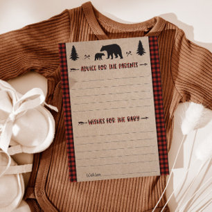 Carte Baby shower Lumberjack Conseils et souhaits