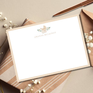 Carte baby shower Merci plat