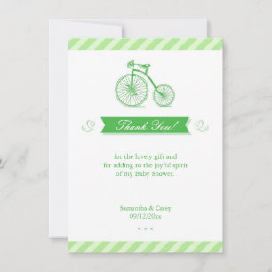 Carte Baby shower Merci vert