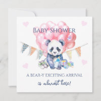 Baby Shower ours ours d'un bébé panda avec des lam